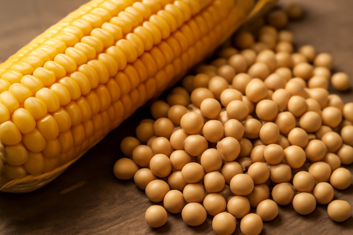 Corn And Soybeans Close Up 2 Cents Monday
