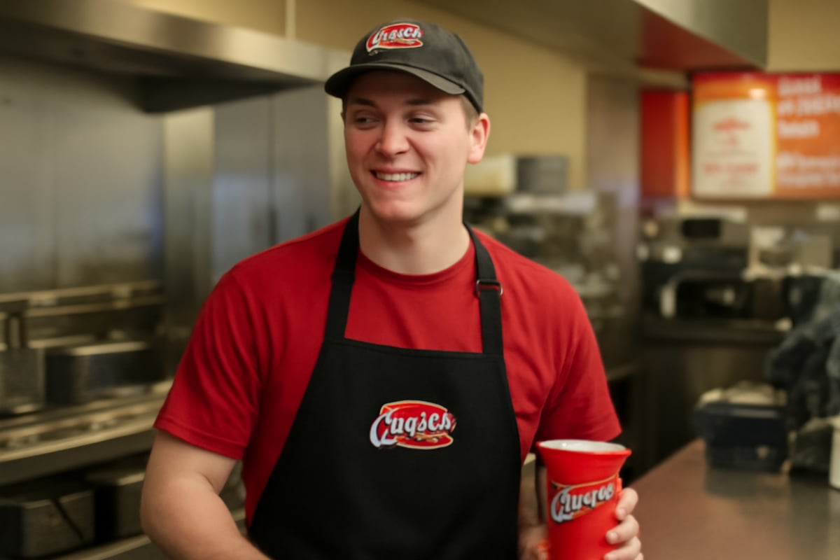Andrei Svechnikov Takes A Shift At Cane's