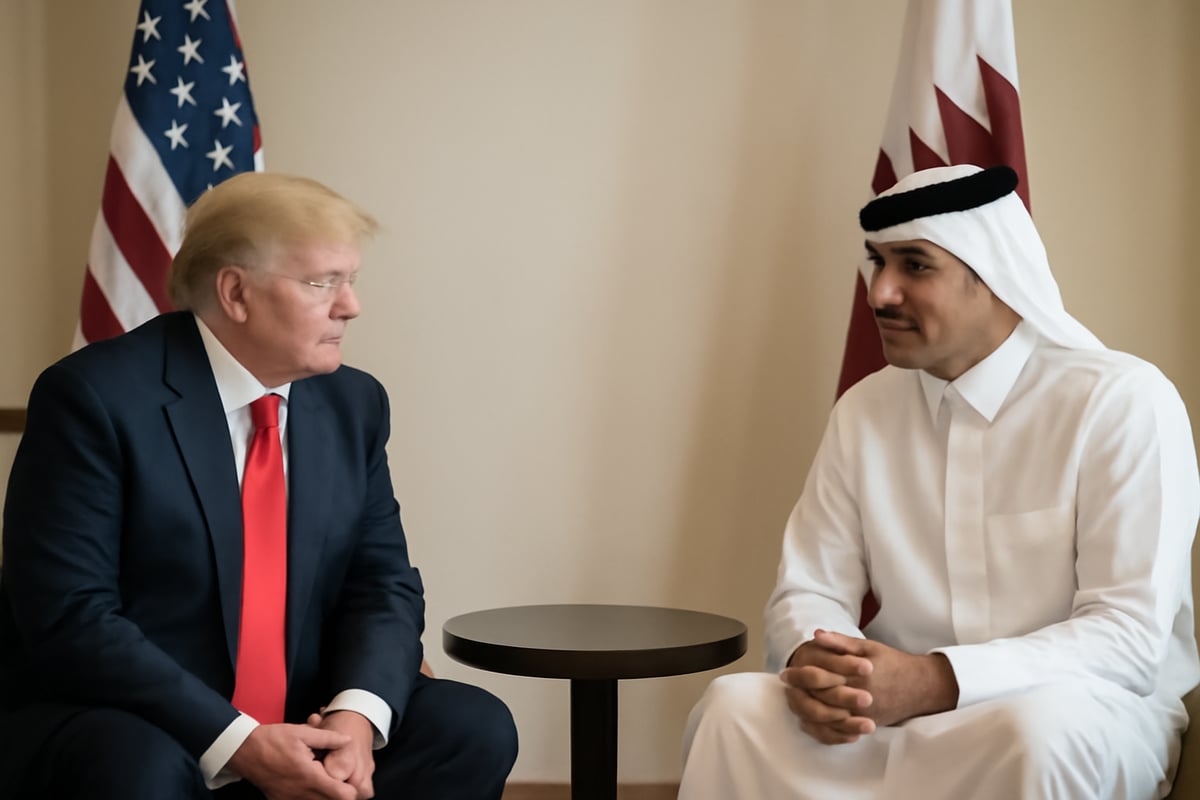 Trump Holds Bilateral Meeting With Qatar Emir on Regional Issues