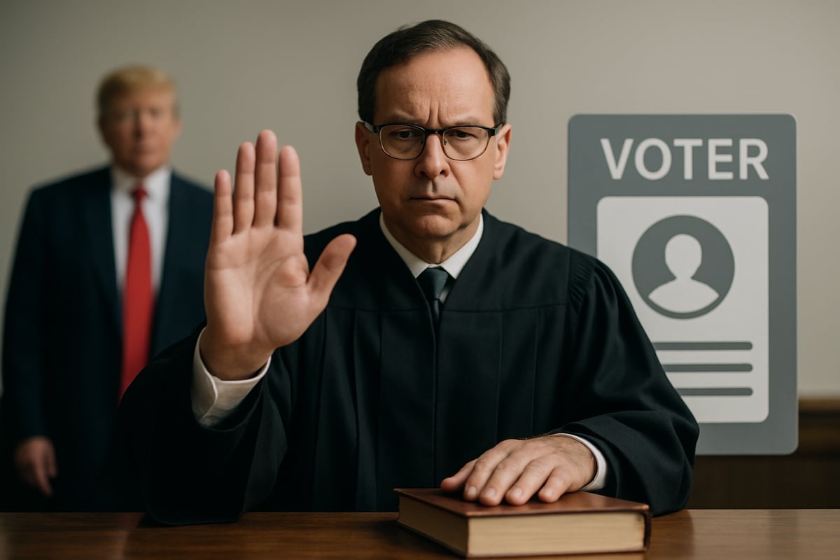 Judge Blocks Trump Federal Voter Database Plan