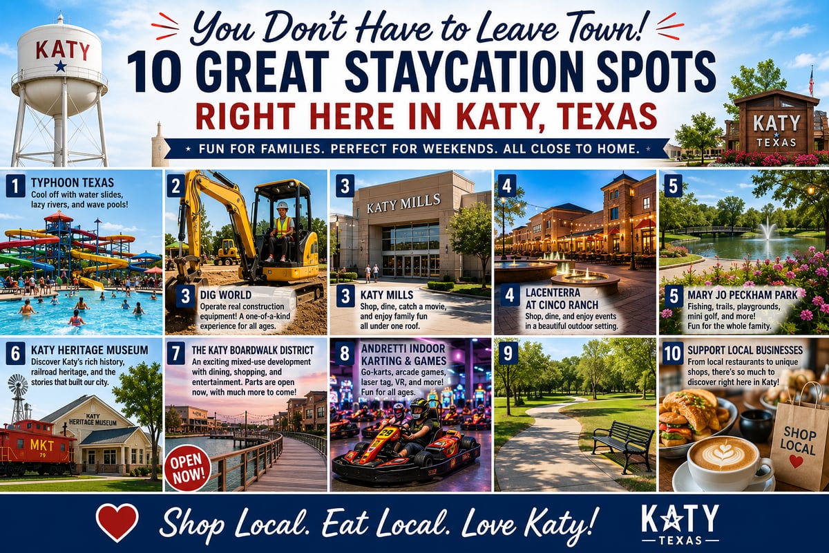 10 Great Staycation Spots in Katy, Texas