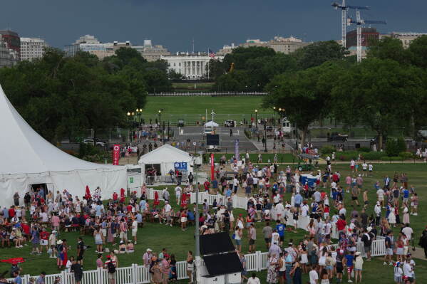 National Mall Evacuated as Storms Threaten Trump's America 250 Speech