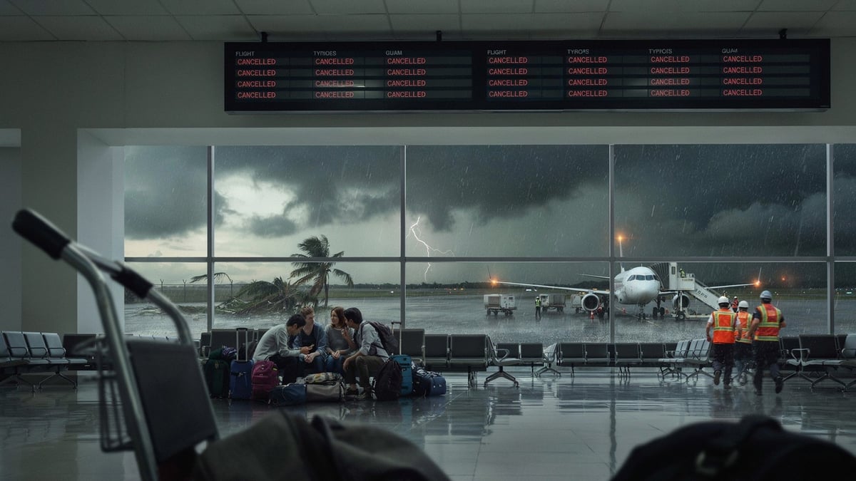 Super Typhoon Bavi Disrupts Travel Across Pacific's Guam