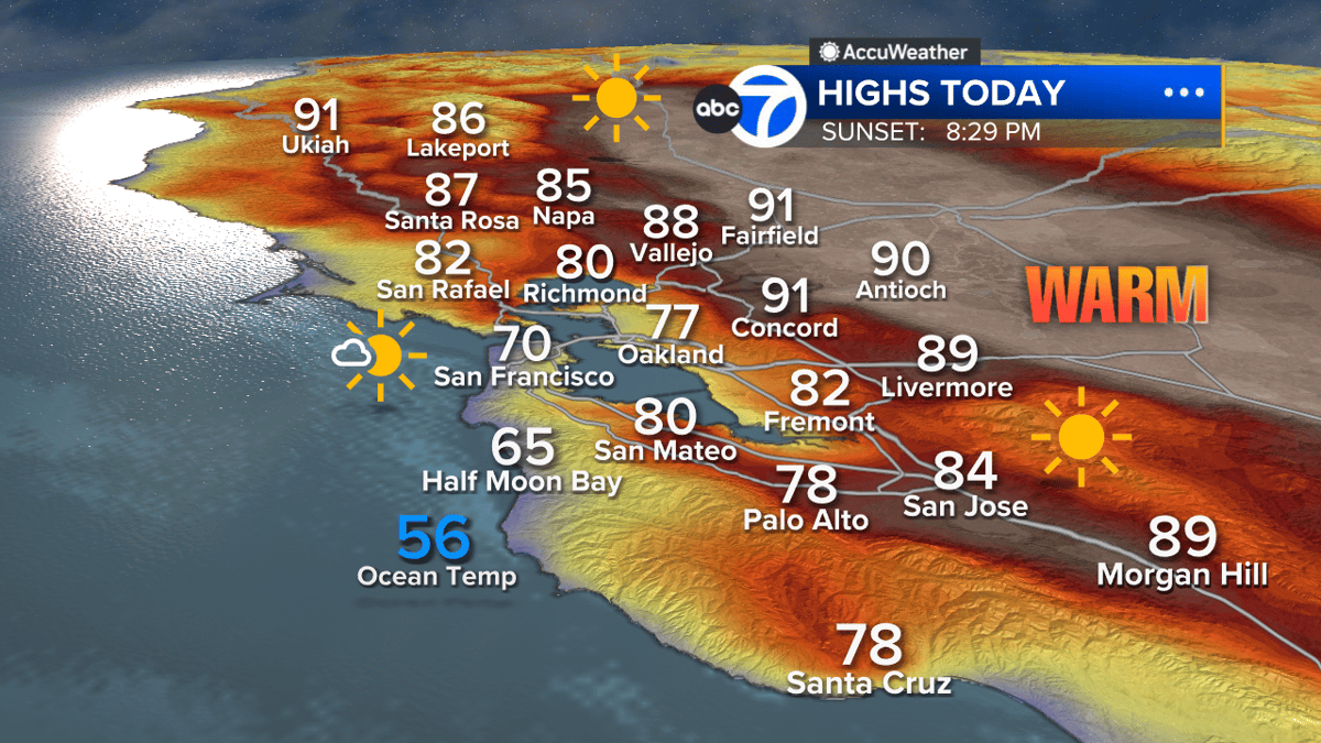 Sunny Skies, Warmest Day Of Week Hit Bay Area