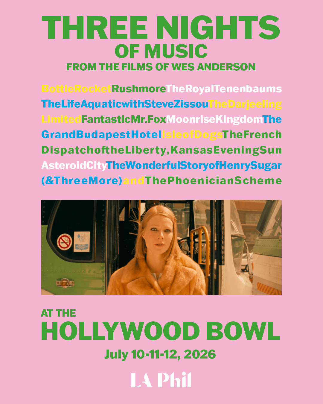 LA Phil Adds More Artists to Wes Anderson Hollywood Bowl Show