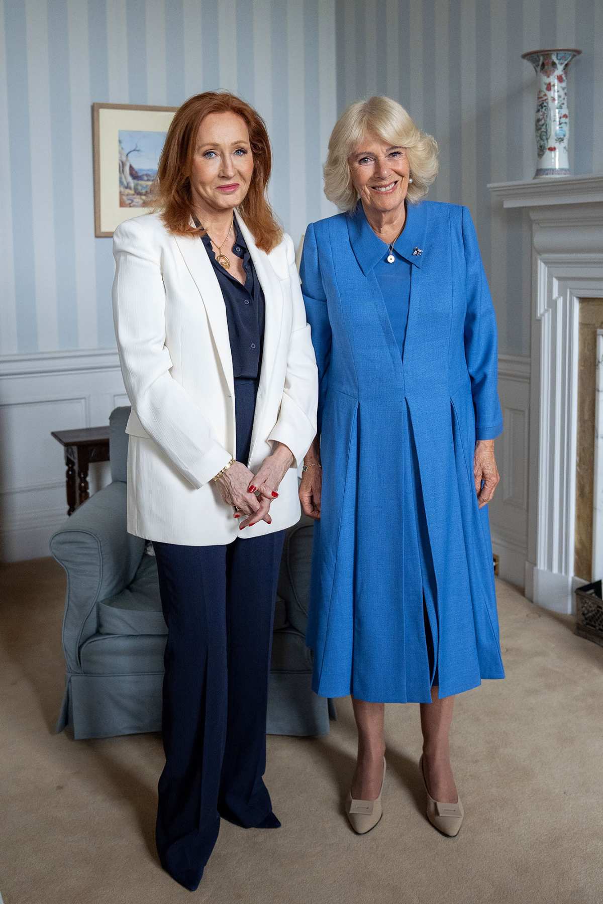 Royal Family Criticized for Queen Camilla, J.K. Rowling Photo