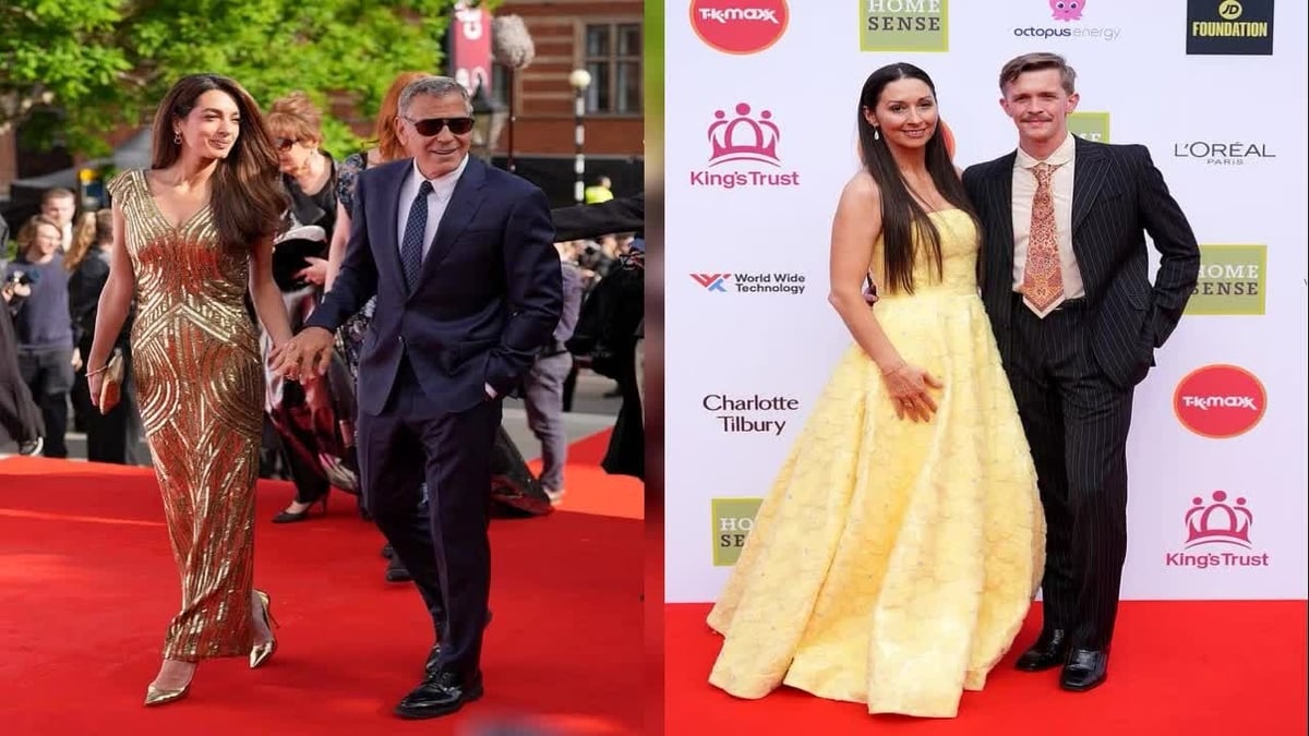 Amal Clooney Stuns in Gold at Star-Studded Saudi Arabia Celebration