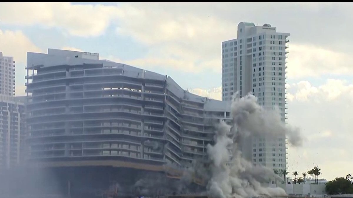 Video Captures Miami Hotel Implosion