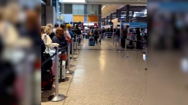 Austin Airport Security Lines Stretch Outside Building