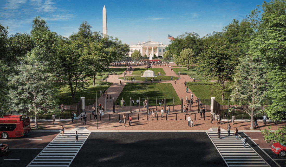 Trump Pushes Permanent Fence Around Lafayette Park Protest Site