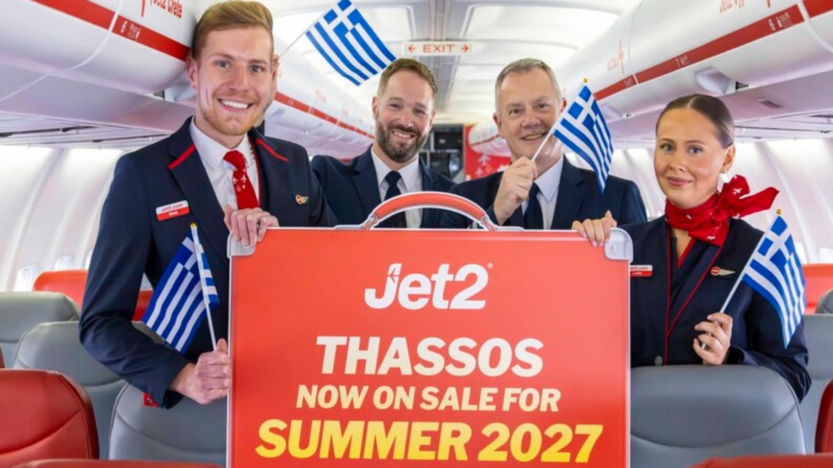 Jet2 Adds Thassos to Greek Destinations for Summer 2027