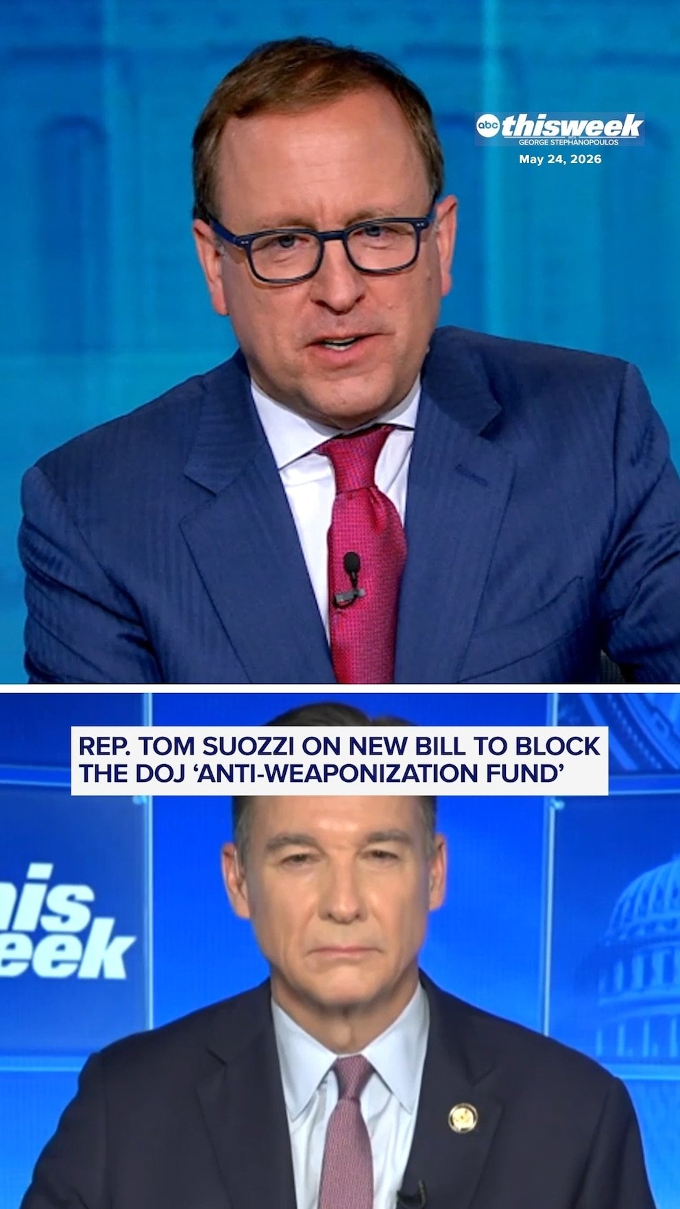 Suozzi Questions DOJ’s $1.8 Billion Anti-Weaponization Fund