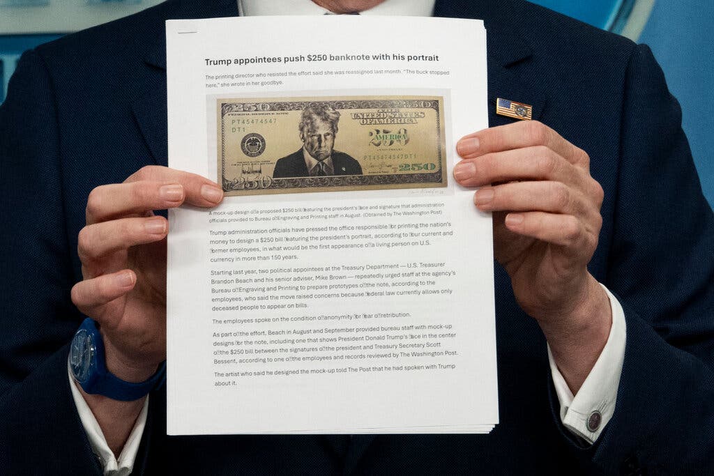 Trump Administration Showcases $250 Bill Featuring Trump