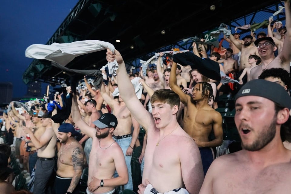 Shirtless Fans Turn MLB Games Into Viral 'Tarps Off' Spectacle