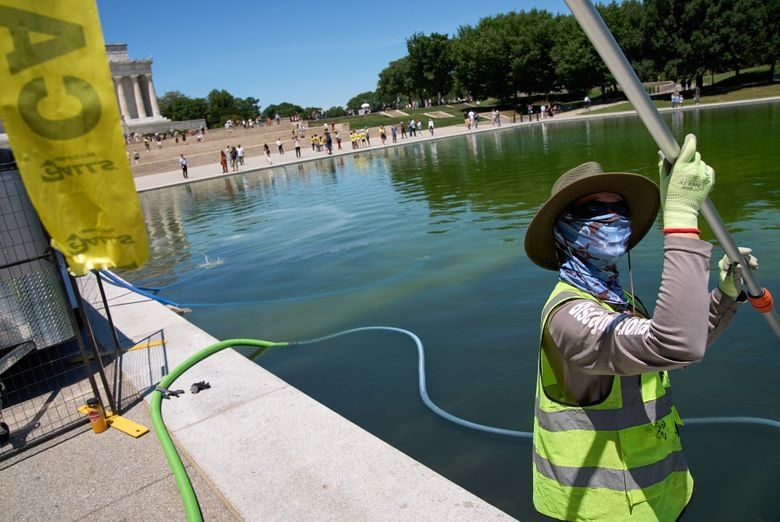 Trump Team Uses Hydrogen Peroxide To Fight Reflecting Pool Algae