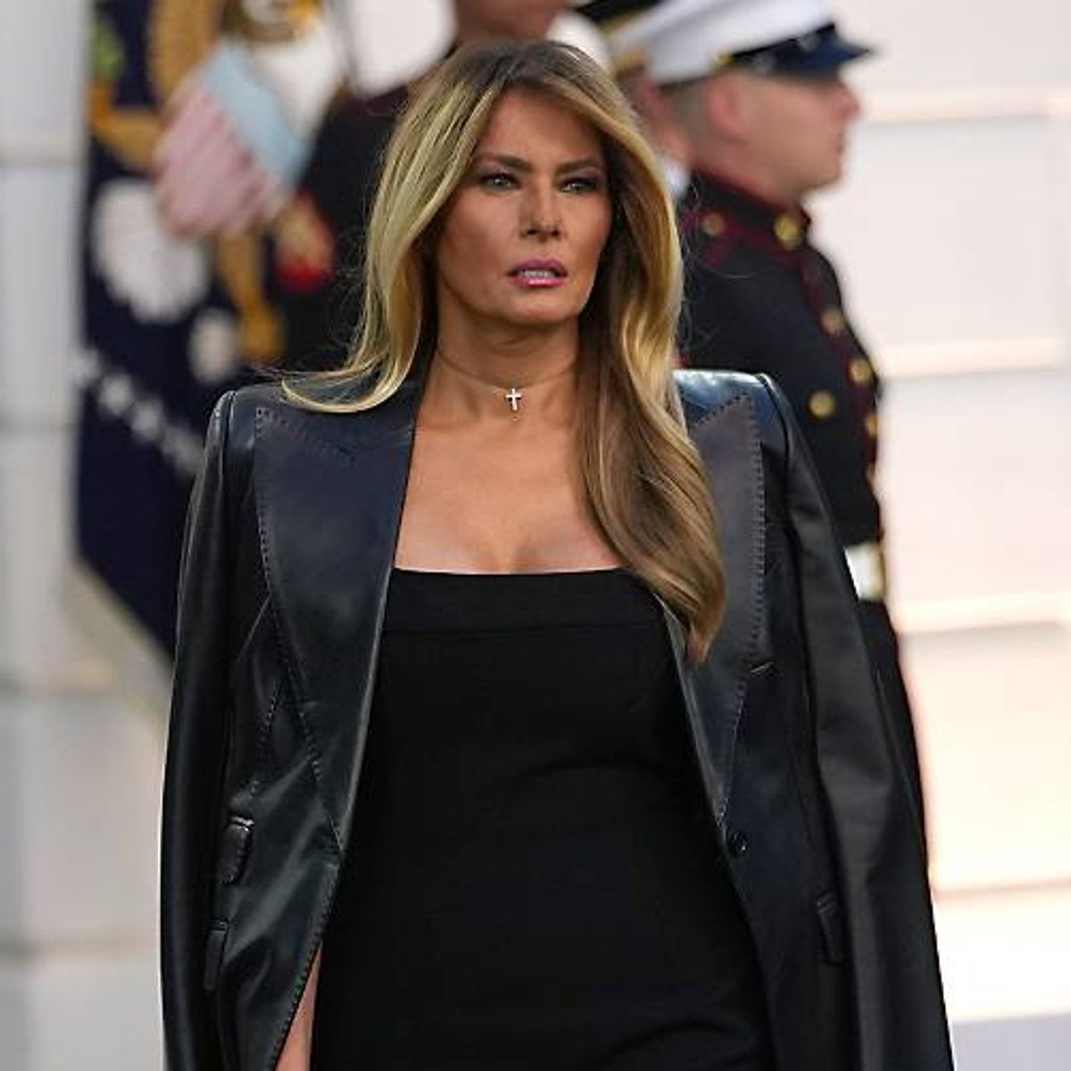 Melania Trump Goes Viral in Plunging Dress at UFC Event