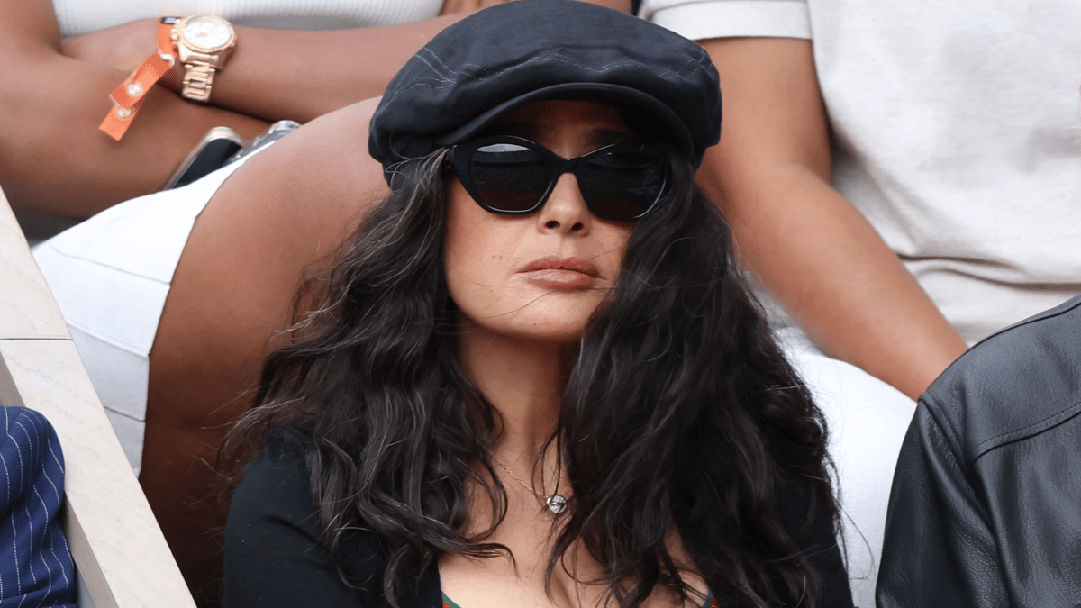 Salma Hayek Ditches Classic Tennis Style at French Open