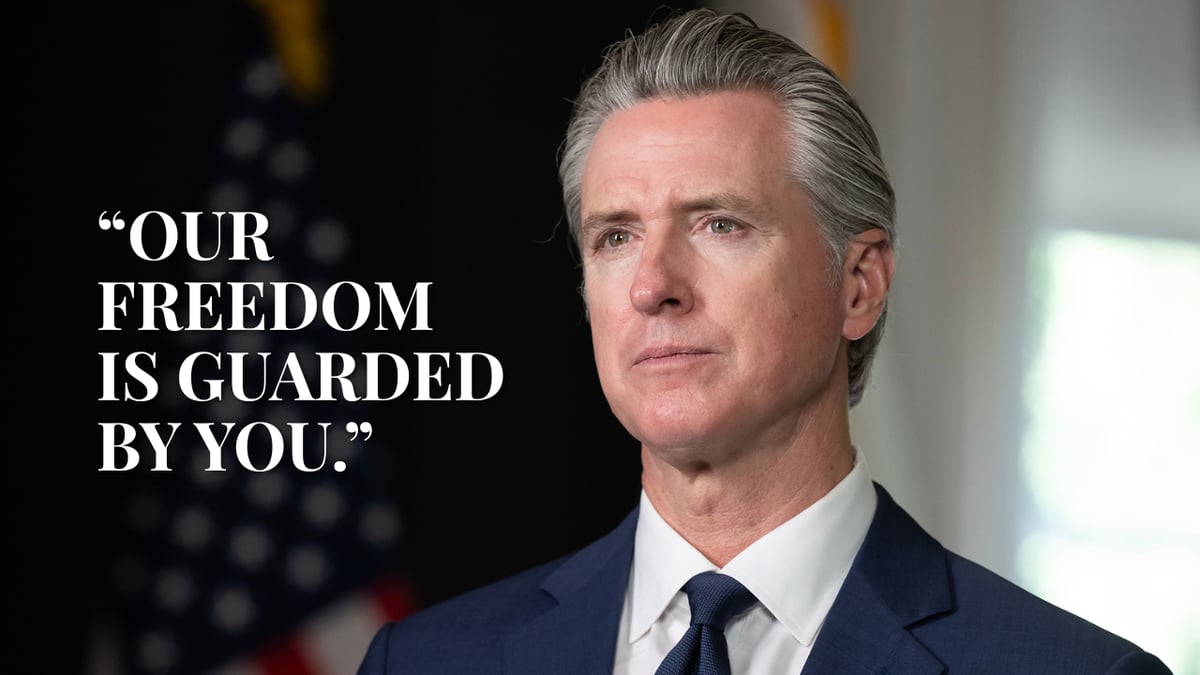 Newsom Uses July 4th to Push 'Democracy Defense' Agenda