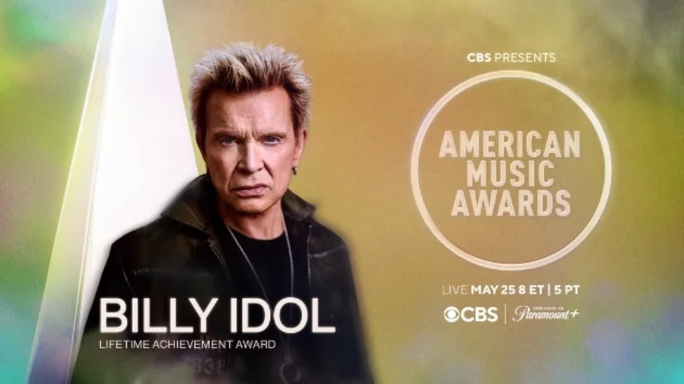 Billy Idol to Receive American Music Awards Lifetime Honor