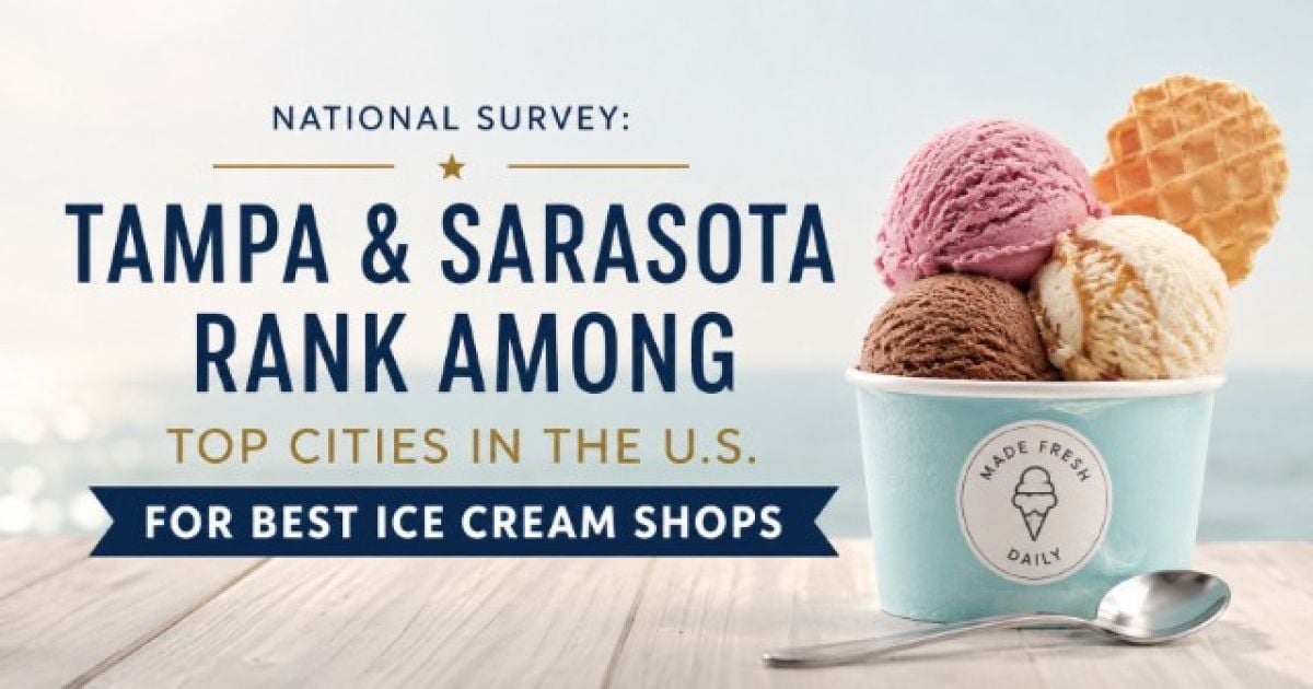 Tampa and Sarasota Rank Among Top Ice Cream Cities