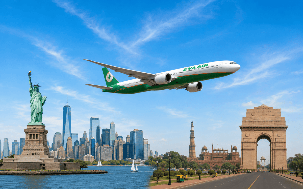 New EVA Air Route Connects USA to India Via Taipei