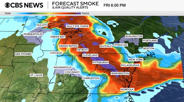 Wildfire Smoke From Canada, Minnesota Threatens US Air Quality