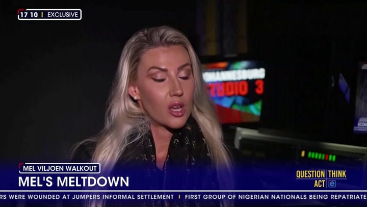 Mel Viljoen Walks Out of Interview After Tough Questions