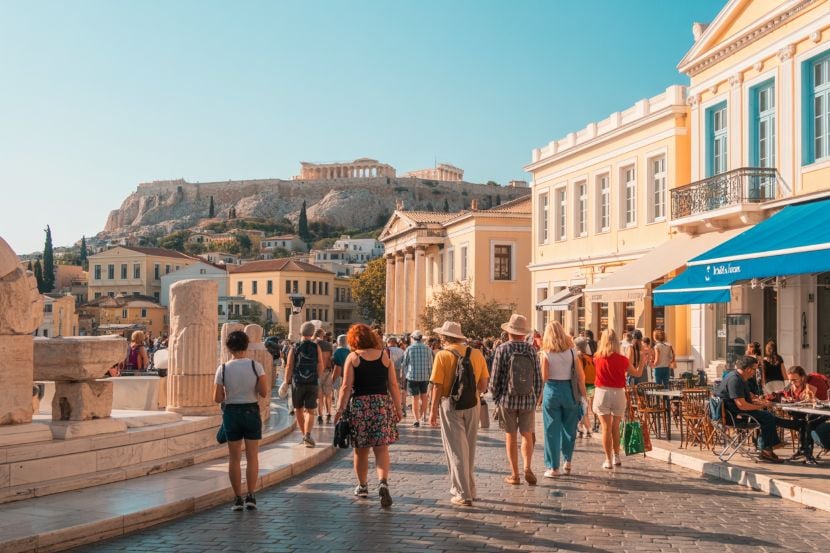 Tourists Spend More but Stay Shorter in Greece, Spain