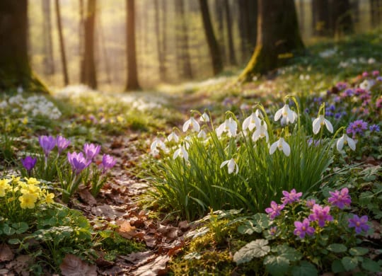 First Primroses Bloom in Lviv Region